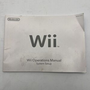 Nintendo wii Operations Manual System Setup Book Only